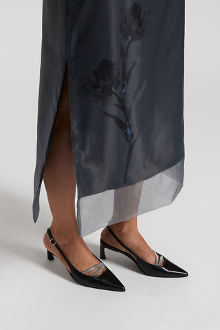 Cotton and silk organza skirt