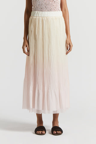 Dégradé pleated skirt