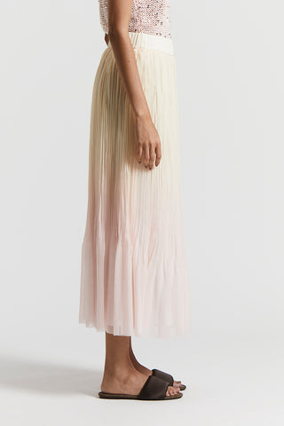 Dégradé pleated skirt