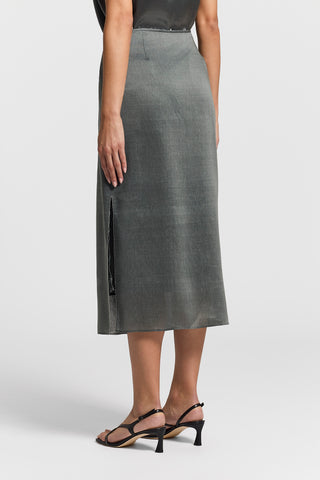 Silk linen skirt
