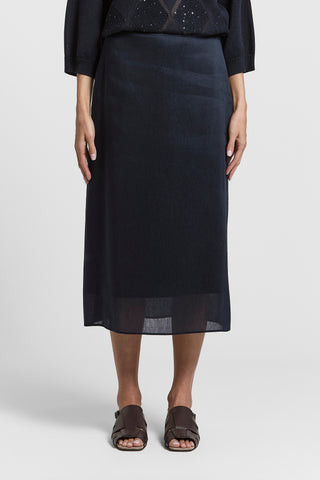 Silk linen skirt