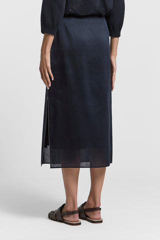 Silk linen skirt