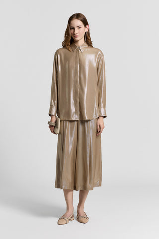 Viscose lamé twill shirt