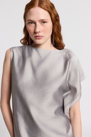 Semi-shiny organza shirt