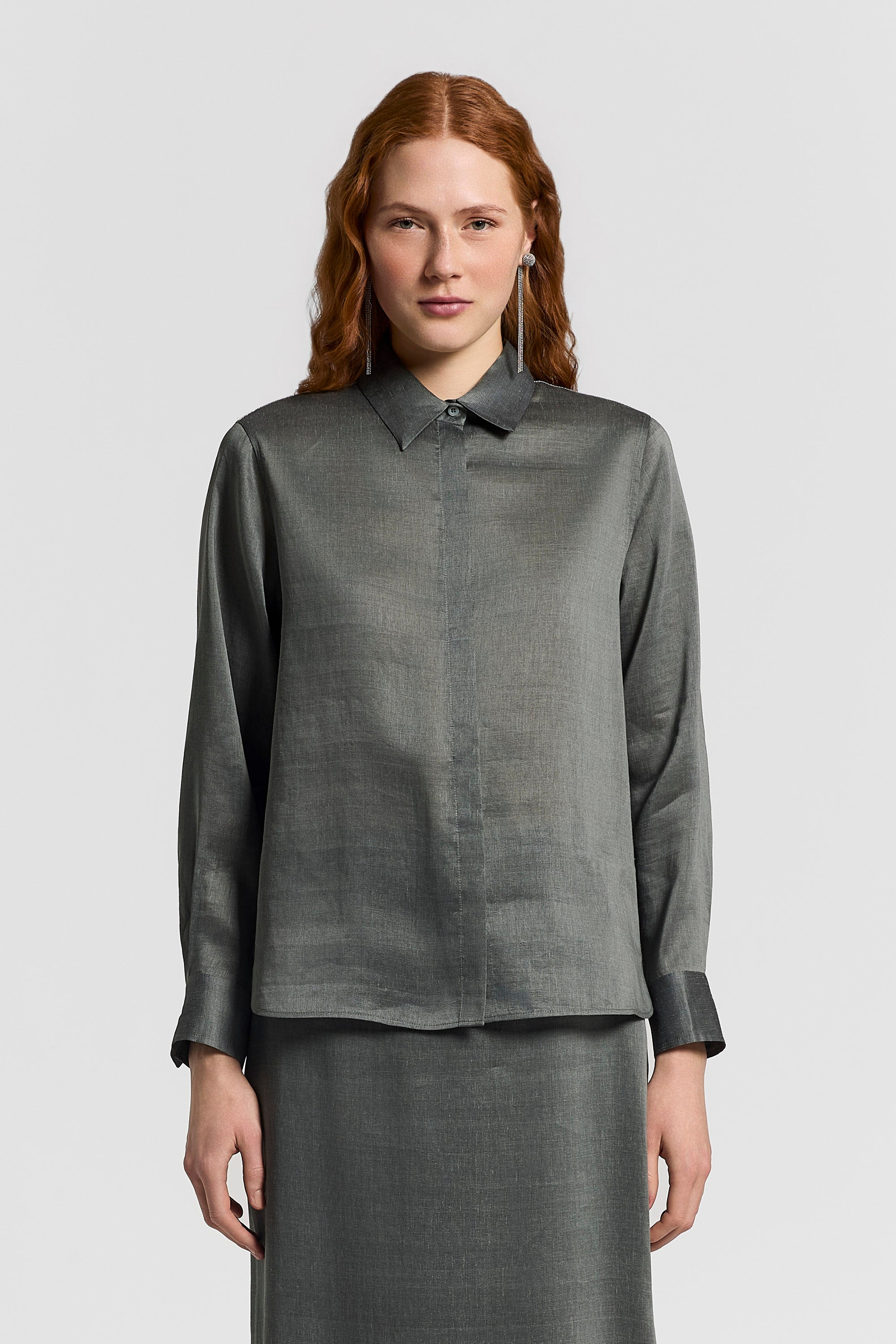 PIECES Blusenshirt Donna - Maglietta In Tessuto Resistente - Design Moderno Danese