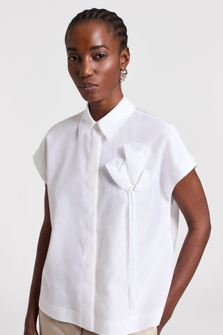 Cotton and silk shirt