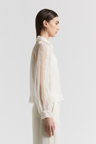 Silk-blend organza shirt