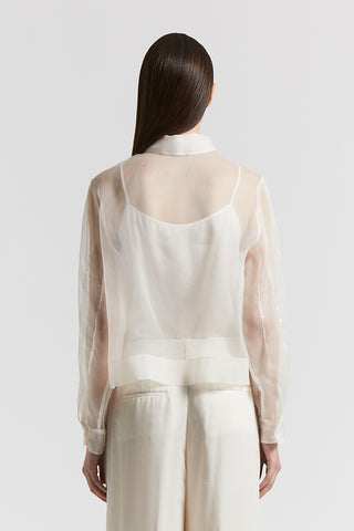 Silk-blend organza shirt