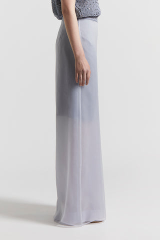 Long skirt in lightweight silk organza