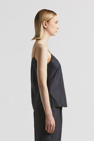 Cotton and silk organza top