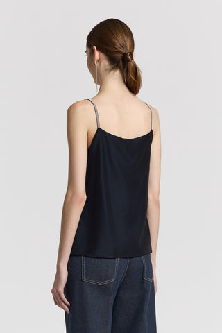 Silk linen canvas top