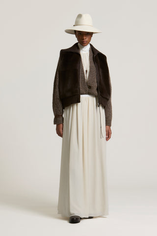 Lightweight creponne top 7 / 8