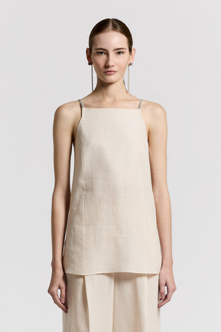 Pure linen canvas top