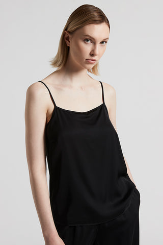 Flowing viscose satin top