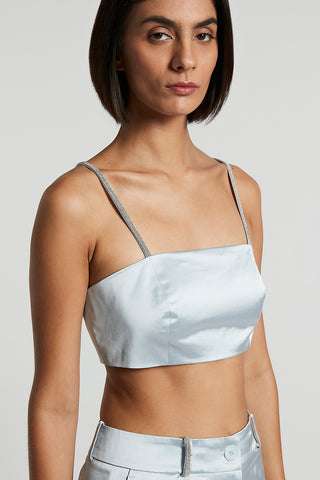 Satin bandeau top