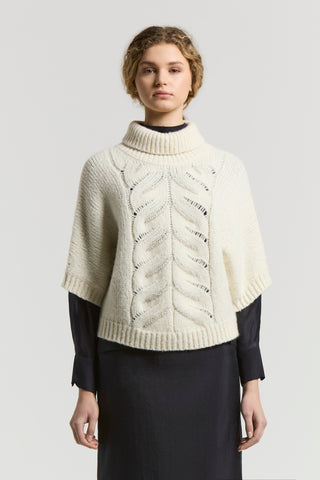 Wool and blown yarn alpaca jumper