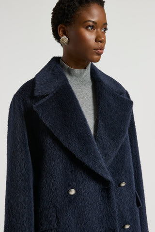 Baby alpaca and wool cloth coat