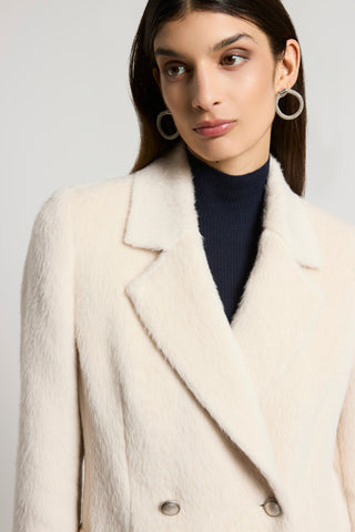 Baby alpaca and wool cloth coat