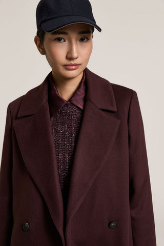 Double-breasted wool and cashmere cloth coat 3 / 3