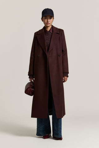 Double-breasted wool and cashmere cloth coat 2 / 3