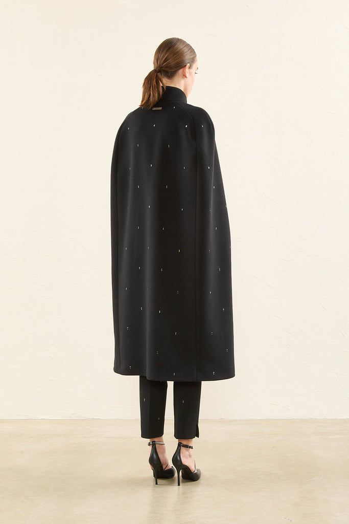 Pure new wool and cashmere cape  