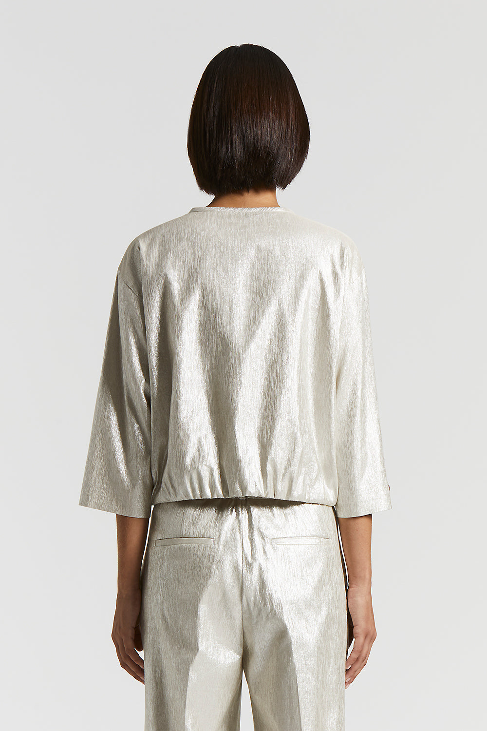 2025-25 秋冬新作  ハイブランドの Metallic effect cotton linen jacket | Peserico ジャケット・アウター