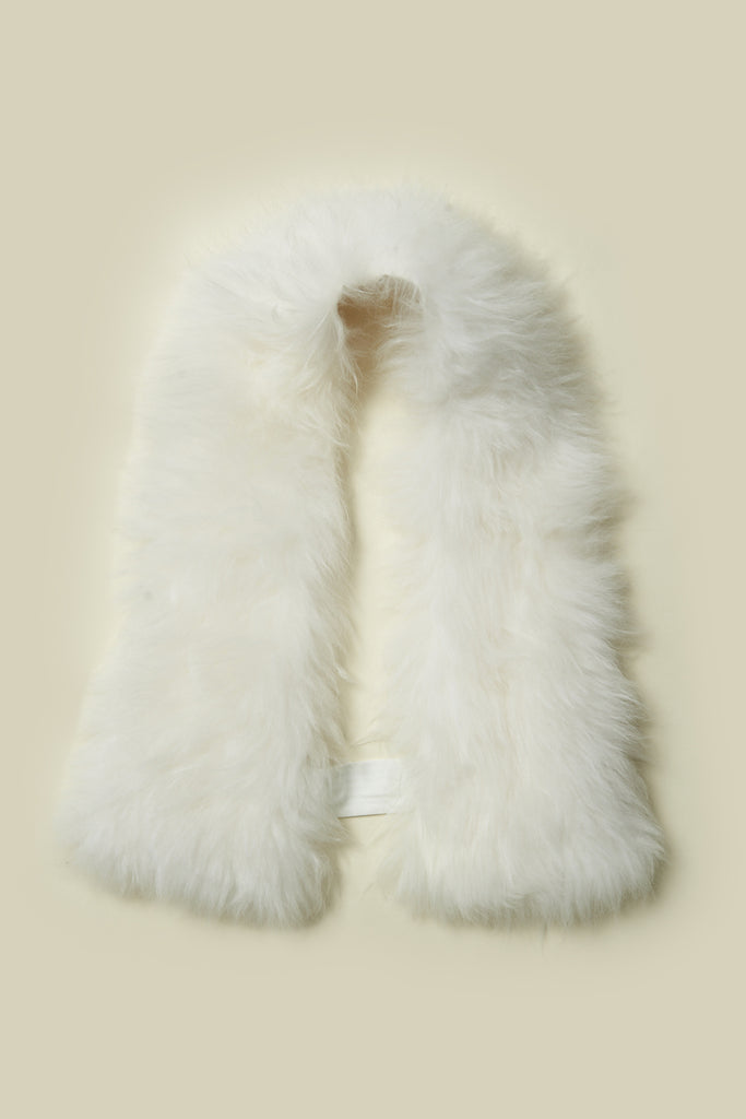 Real cashmere goat fur collar  