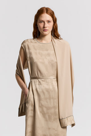 Jacquard viscose georgette scarf