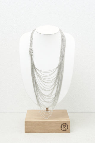 Long multi-strand necklace with Punto Luce  