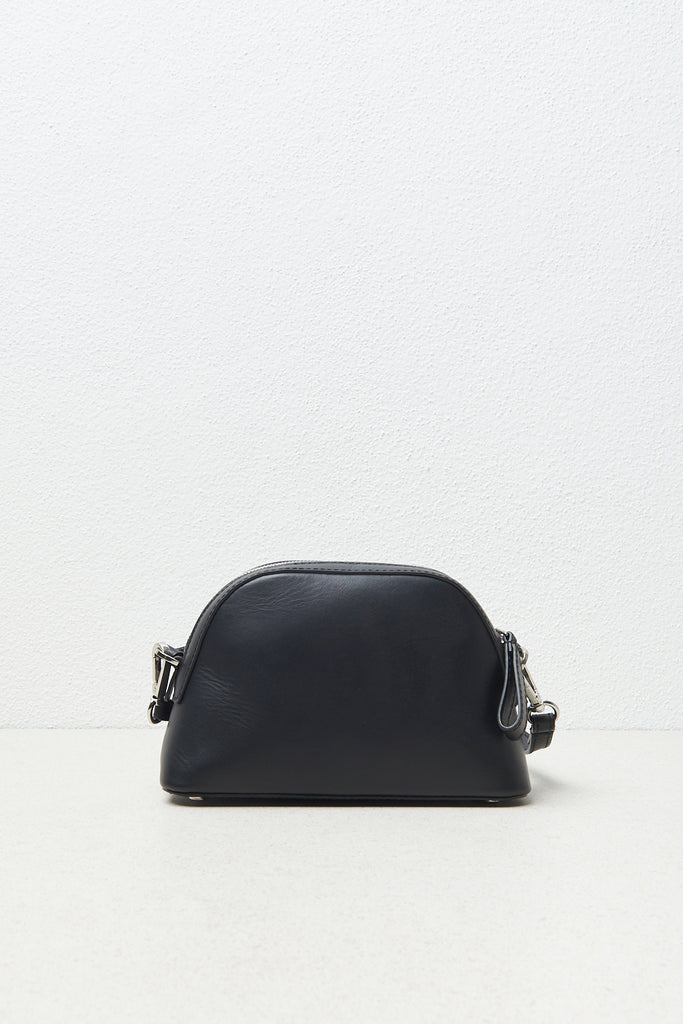 Real leather clutch bag with shoulder strap  