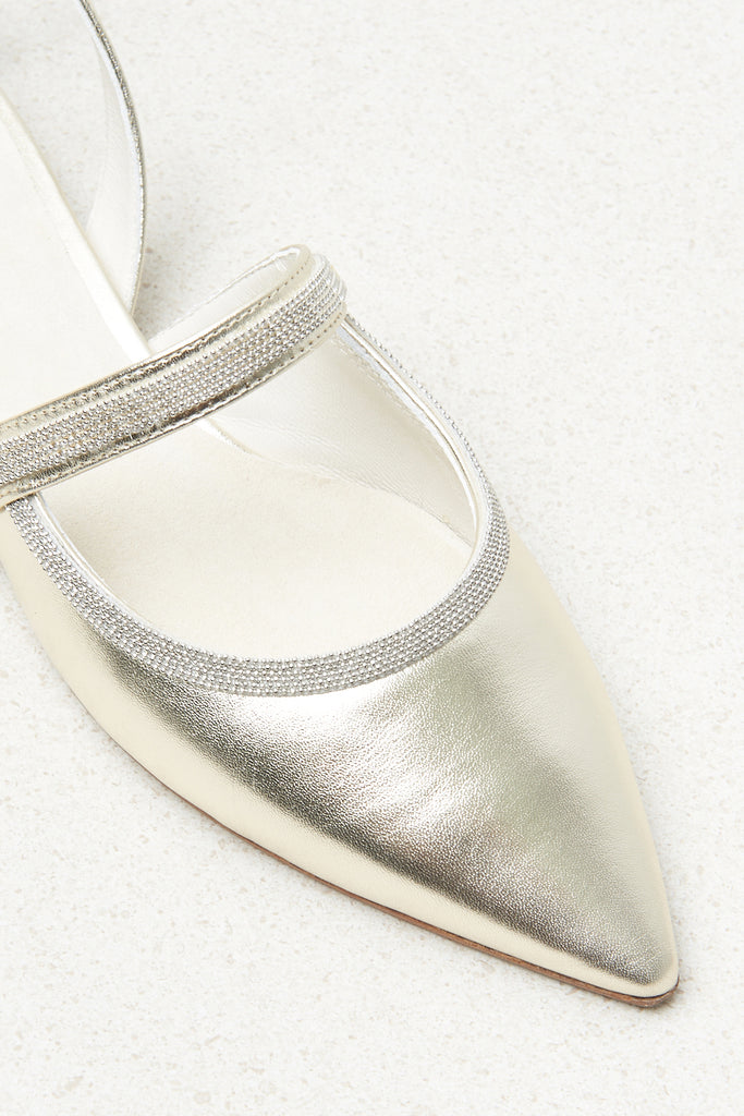 Ballet flats with strap and Punto Luce chain  