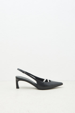 Slingback leather pumps