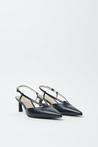Leather sling-backs