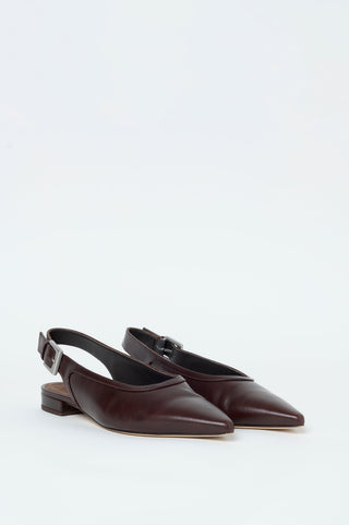 Slingbacks aus echtem Leder