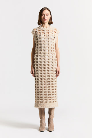 Lurex and alpaca wool dress