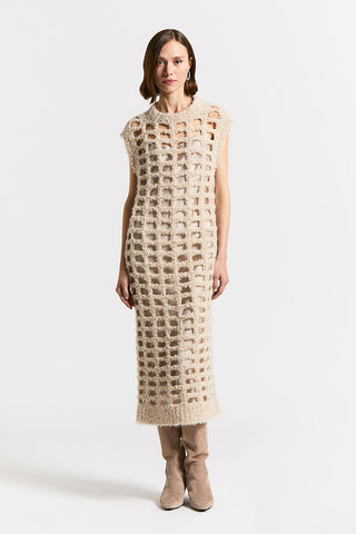 Lurex and alpaca wool dress