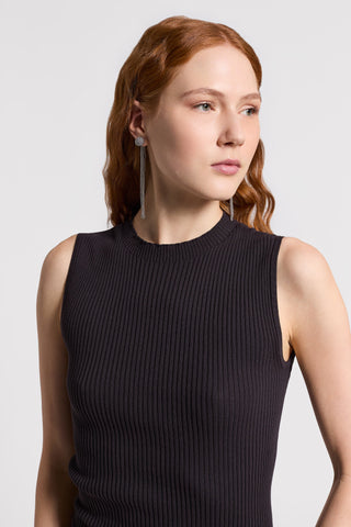 Pure cotton crepe knitted top