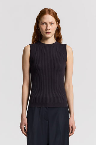 Pure cotton crepe knitted top