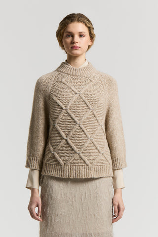Wool and blown alpaca jumper