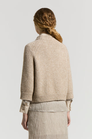 Wool and blown alpaca jumper