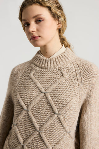 Wool and blown alpaca jumper