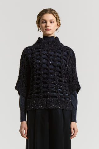 Lurex and alpaca wool jumper