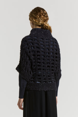 Lurex and alpaca wool jumper