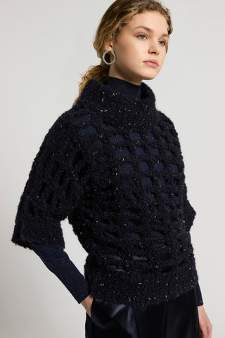 Lurex and alpaca wool jumper