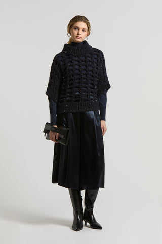 Lurex and alpaca wool jumper
