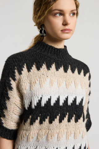 Alpaca wool jumper with sequins