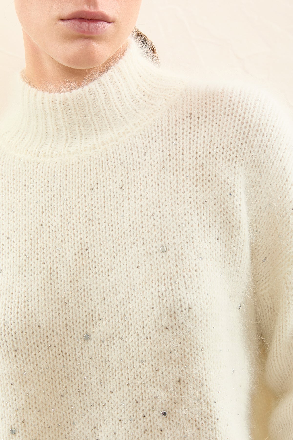 Embroidered angora wool sweater – Peserico