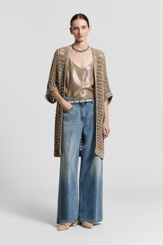 Jeans Blau Délavé mit weitem Bein