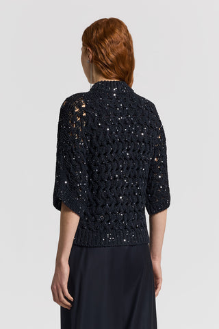 Pure cotton jacket with sequins