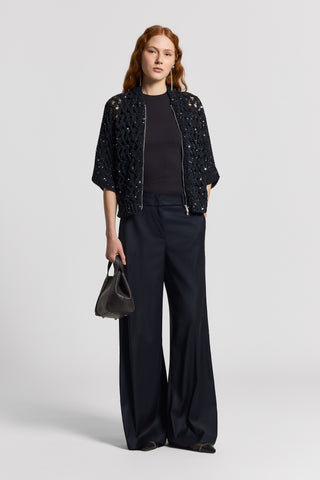 Pure cotton jacket with sequins